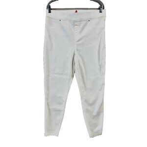 SPANX Shapewear Womens XLarge High‑Waisted White Raw‑Hem Denim Jeggings Slimming